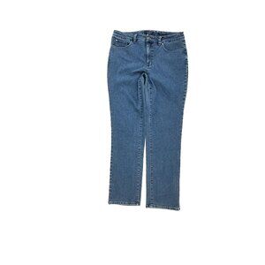 Charter Club Lexington Straight Women's size 12 Dark Wash Blue Denim Jeans